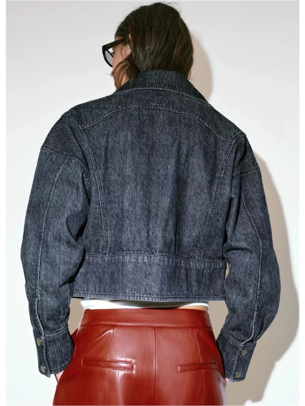 NWT Zara Z1975 Cropped Denim Jacket - Picture 5 of 15